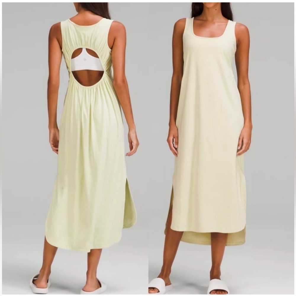 Lululemon Cotton Midi Dress with Open Back